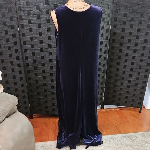 R&M Richards Floral Kimono and Velvet Dress Set Sz 14P - Picture 6 of 16